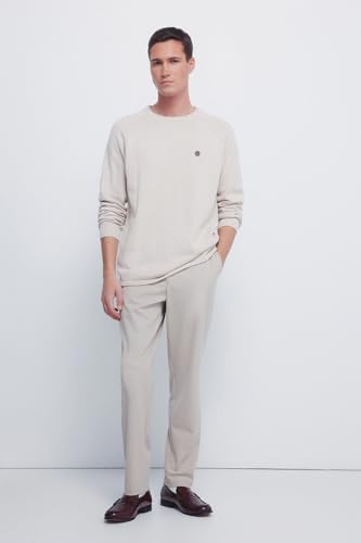 Pullover Springfield Gg7 basic roll up pullover homme col rond en maille - 4