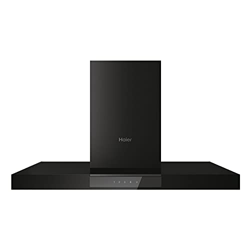 Haier-I-Clean-Series-4-HATS9DCS56B-Campana-extractora-90cm-Potencia-746-m3h-Motor-250W4-Velocidades-Silenciosa-48-db-Filtros-carbono-y-Antigrasa-Luz-LED-Clase-A-Cristal-Negro