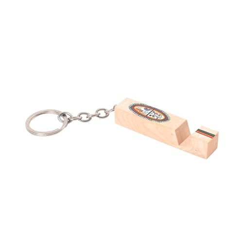 Image of AAKRITI ART CREATIONS Handcrafted Key Ring for Men & Women - Wooden, Leather & Artistic Keychain with Clip or Bottle Opener, Stylish Key Holder Accessory