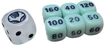 BB-Toy-Trades Compatible with Pokemon Elite Top Trainer Dice Set Damage Marks Dice Set with BB-Toy-Trades Shipping Protection (Silver Storm Winds - Silver Tempest)