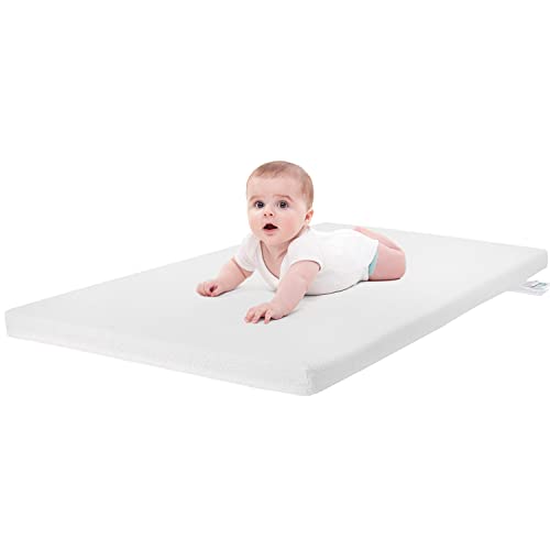 Crib Mattress Topper, Ferlizer 2.25 Inch Memory Foam Crib Mattress Topper With 100% Waterproof Bamboo Cover For Crib And Toddler Bed #TOP3