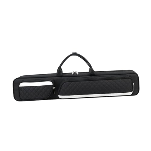Menolana Pool Case 7 Hole Billiards Accessories Travel Lightweight Pool Cue Pouch Anti Slip Pad Pool Cue Carry Bag Stick Carrying Case, Black