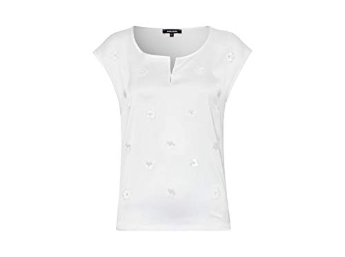 More & More Damen Bluse T-Shirt 8104 0076 weiß Blume (38)