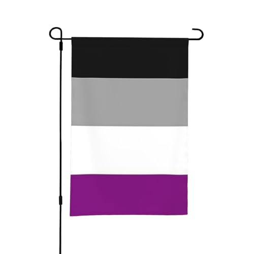 Asexual Pride Flag Gartenflagge, doppelseitig, kleine Flaggen für den Hof, geeignet für draußen oder Garten, Terrasse, Hofdekoration, 45,7 x 30,5 cm