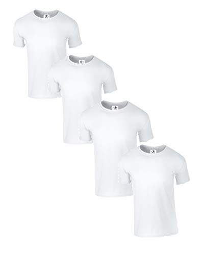 Pack of 4 Premium Crew Neck T-Shirt Plain Regular Fit Short 
