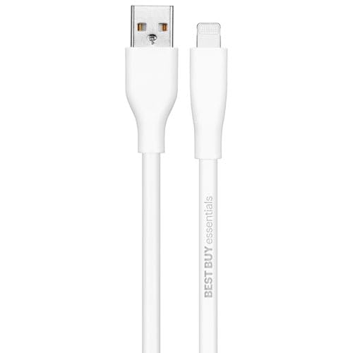 Image of Best Buy essentials Phone & Mobile Device Charging Accessories - Lightning & USB-C Options, Charging Cords, Hubs & Power Accessories (USB to Lightning Cable, 6 ft (WHT))