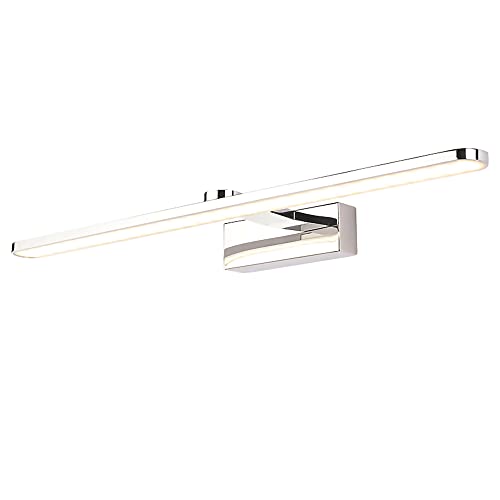 Aplique de pared moderno , Tira LED Espejo Luz Baño Espejo largo Lámpara de pared Metal moderno + Acrílico Espejo Lámpara frontal Compatible with baño de . Baño Linterna de pared Accesorio de acero in