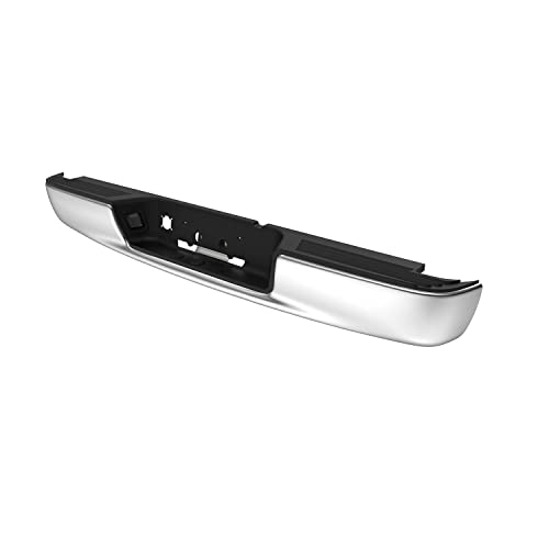 Mostplus Chrome Steel Rear Step Bumper Assembly Compatible With 2009-18 Dodge Ram 1500/10-18 Ram 2500 3500/19-23 Ram 1500 Classic Pickup Truck Ch1103117 W/O Parking Sensor Holes & Dual Exh Holes #TOP7