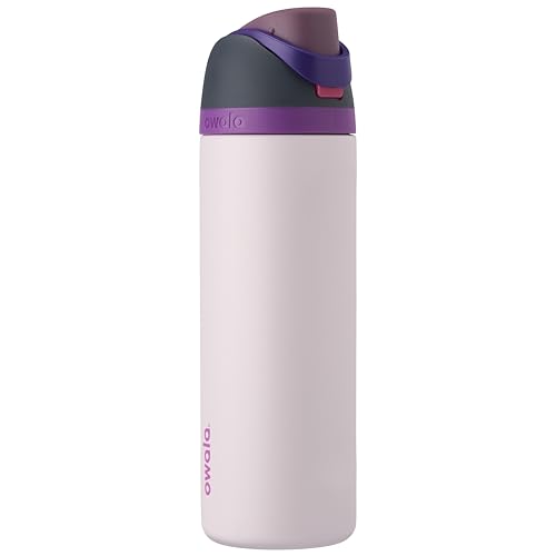 Image of Owala FreeSip Insulated Stainless Steel Water Bottle with Straw for Sports and Travel, BPA-Free, 24oz, Dreamy Field