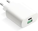 envircell USB C Ladegerät, 30W GaN Schnellladegerät, 2 Ports Mehrfach Ladegerät mit USB-C und USB-A, PD 3.0 Power Adapter Netzteil für iPhone 15 14 Pro Max 13 12 11 SE 2020 XS XR 8 7, Samsung, Handys