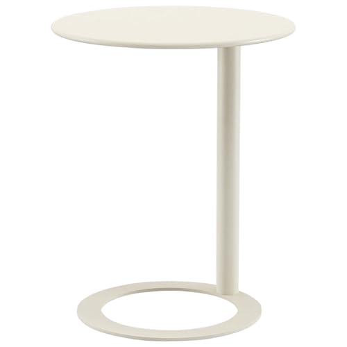 Round Metal End Table, C Shaped Side Table for Sofa, Modern Accent Table Simple Coffee Table, Couch Snack Table for Living Room, Bedroom, Small Space, Easy Assembly(48x48x69cm(19x19x27inch), Gold)