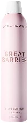 Beachwaver The Co. Great Barrier Heat Protectant Hair Spray | Multi-Purpose Treatment for Heat Protection, Flexible Hold & No Frizz | Polynesian Pink Sugar Fragrance