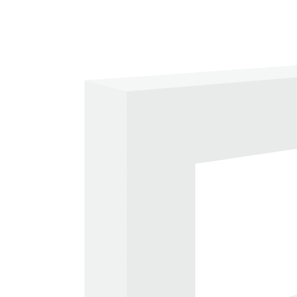 vidaXL Cornice per Camino Bianca 81x18x82 cm in Truciolato, cornice per caminetto, struttura per camino, decorazione camino, telaio per camino