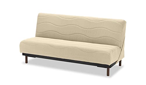 【フランスベッド正規品】 ソファーベッド ベージュ ショートサイズ(幅170cm) 「スイミーPlus ハイレッグタイプ」 抗菌防臭のブレスエア・エクストラ、除菌機能糸アグリーザ、高密度連続スプリングの充実装備 日本製 340536560