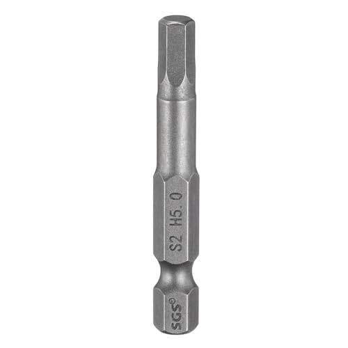QUARKZMAN Llave de Vaso Hexagonal H5.0 de 5 Mm con Punta Plana Métrica de 1/4' de Hexagonal de 50 Mm (2') de Largo con Imán para Destornillador Hexagonal Industrial de Puntas de Potencia