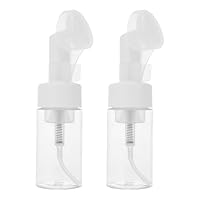 MAJORMENCH 2 pièces Flacon Mousse Silicone Pressable Bouteille Pet Vide pour Nettoyage Visage et Mains Lot de Bouteilles Voyage sans Fuite