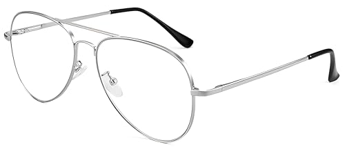 Image of Roshfort Lucky Bhaskar Zero Power Blue Cut Computer Glasses | Anti Glare, Lightweight & Blocks Harmful Rays | UV Protection Specs | Men & Women | Large | German101
