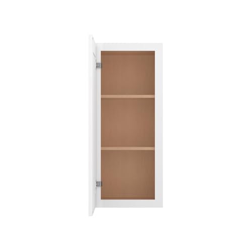 Image of Furinno Shaker Wall Kitchen Cabinet 1-Door-2 Shelves, Ready to Assemble, 12 D x 15 W x 36 H, White