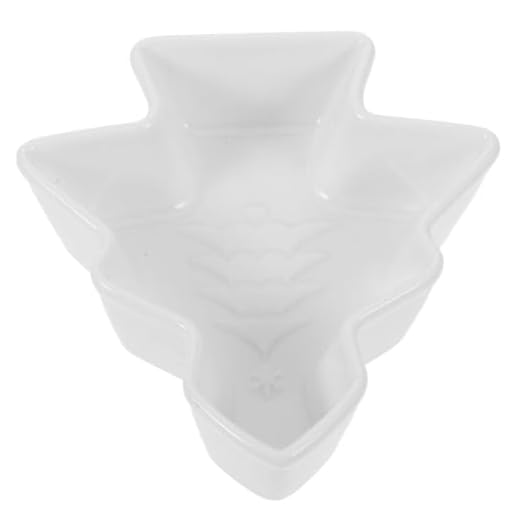 ABOOFAN Plateau En Forme D'arbre De Noël Plateau D'apéritif En Céramique Plateaux De Service De Noix De Bonbons Plats De Collation Assiette À Salade Pour Plats D'accompagnement De Fruits