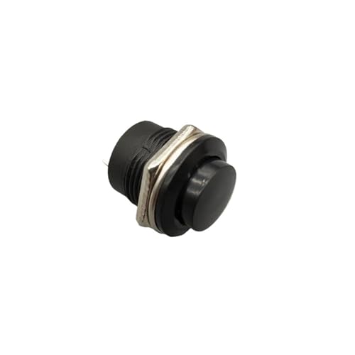 Interruptor pulsador momentáneo R13-507 de 6A y 2 pines ideal para paneles con rosca de 16 mm