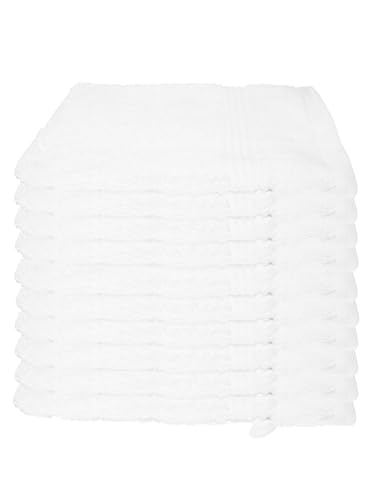 Julie Julsen Juego de 10 manoplas de baño en 29 colores, suaves y absorbentes, 500 g/m², certificado Öko Tex, color blanco, 15 x 21 cm
