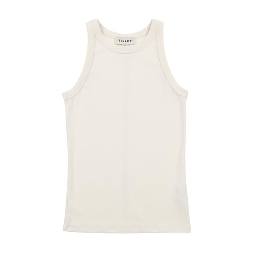 Tilley High Neck Rib Tank, Tofu, Medium