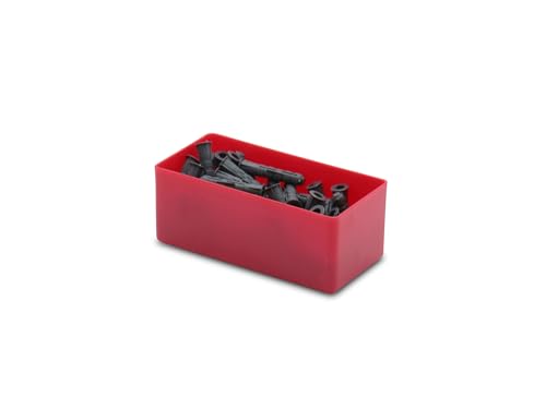 1a-TopStore 10 Stk. Einsatzkästen Einsatzboxen Schubladen-Einsatzkasten Sortierboxen, 32 Größen, 5 Farben (rot, 99x49x40 mm) – Ansicht 3