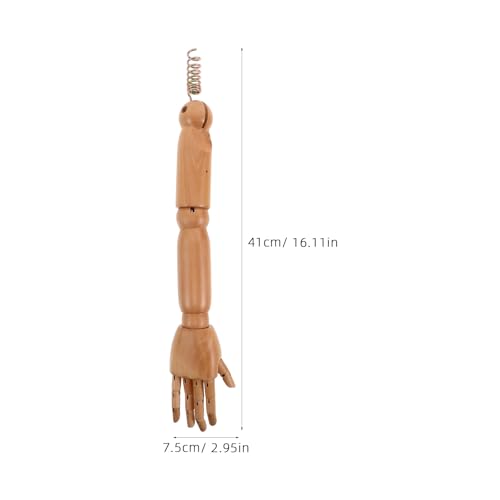 Brazo maniquí articulado modelo flexible pequeño infantil de madera con dedos ajustables 3