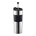 BODUM Travel Vacuum Insulated, Stainless Steel Portable Coffee Maker and Tea Press, 15.0 oz, Black