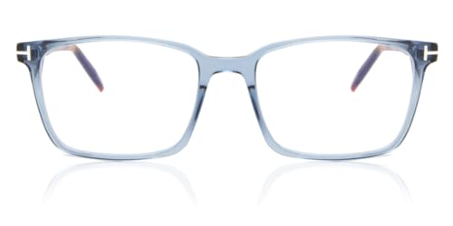 Image of Tom Ford Eyeglasses FT 5802 -B 090 Shiny Tranparent Blue, Classic Havana,t Lo