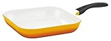 Steuber culinario Grillpfanne, 28 x 28 cm, gelb, antihaft-cerathermplus-Beschichtung und induktionsgeeignet
