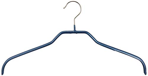 マワ すべり落ちない MAWAハンガー シャツ ブラウス用 レディース Mサイズ 2本組 ラメブルー MA3212LBL
