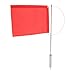 MAVIS LAVEN Wind Indicator Flag, Stainless Steel Mast with Red Nylon Surface for Realtime Wind Direction Detection on Sailboats (200 * 160mm(7971SM))
