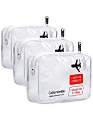 TSA Approved Toiletry Bag|Clear Toiletry Bag-Quart Sized with Zipper-Airport Airline Compliant Bag/TSA Toiletry