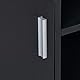 Relaxdays Rollcontainer mit 5 Fächern & Tür, Büro & Home Office, mit Rollen, Büroschrank, HBT 66,5 x 60 x 50 cm, schwarz