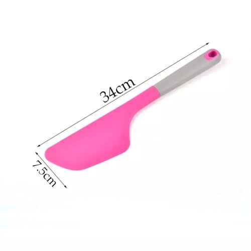 Image of Baskety Silicone Spatula Multipurpose Kitchen Baking Tool for Cake, Cream, Butter & Mixing Silicone Utensil (Dark Pink, Pack of 1)