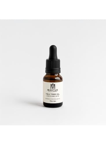 Aceite del Árbol de Té 100% Puro MAKTUK BOTANIC COSMETIC - Tea Tree Oil Bio para Piel, Uñas y Cabello - Aceite Esencial de Melaleuca para Cosmética Natural, Limpieza y Cuidado Personal - 30ml