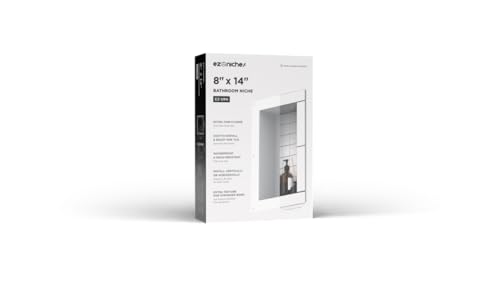 EZ-NICHES New Ready for Tile Recessed Bathroom Shower Shampoo Shelf