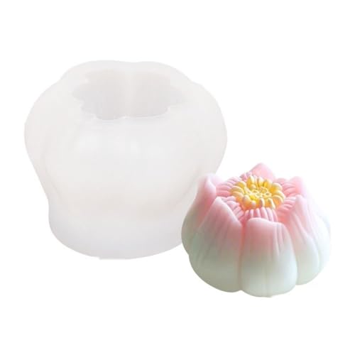 Molde de silicona para mousse para repostería, jabón, vela, bricolaje, peonía, loto, pastel (estilo B)