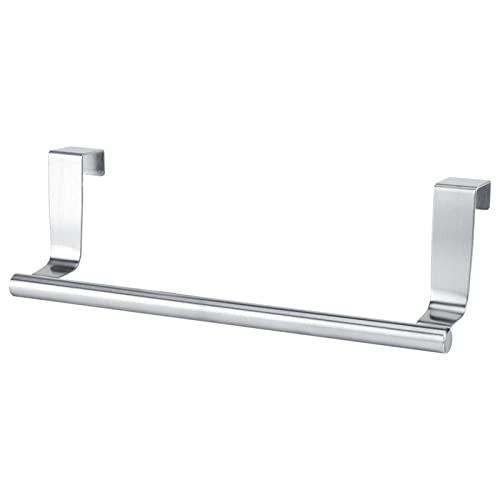 Edelstahl Schrankschubladenhandtuch Hanging Rack über Türhänger Lagerhoch, Langer Typ, Stärke 430 Edelstahleisen, Einfache Installation, an der Tür Ohne Löcher Hängen, Sparen Raum (Kurz)