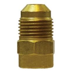 10473 Reducing Adapter, 3/8 in SAE 45 deg Male Flared x 5/8 in SAE 45 deg Female Flared, Brass