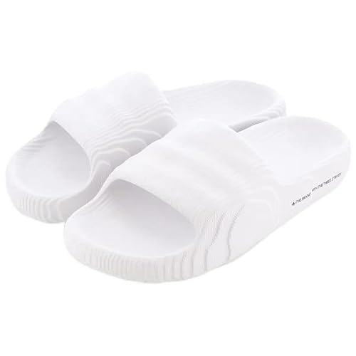 ADIDAS Adilette 22, Slippers Hombre, Crystal White/Crystal White/Core Black, 42 EU