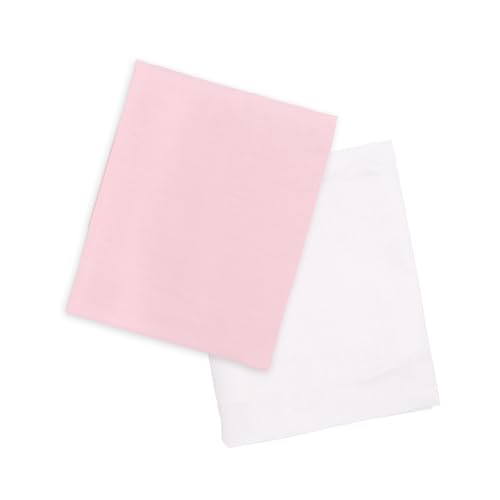 Ti Tin | 2er Packung Spannbetttücher für Kinderbett | 100% Baumwolle in Weiss | Verstellbar mit Gummizug | 50 x 80 cm