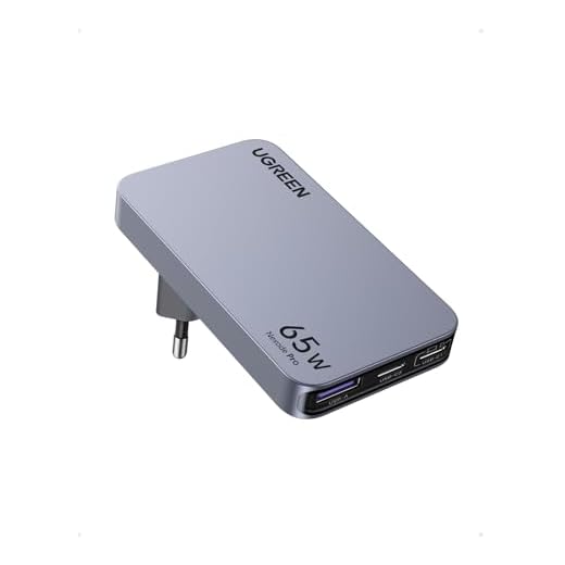 UGREEN Nexode Pro 65W Chargeur USB C Voyage 3 Ports Ultra Fin Adaptateur International avec Prises EU UK US Charge Rapide Compatible avec iPhone 16 Plus Pro Max MacBook Pro Air Galaxy S24 Plus Ultra