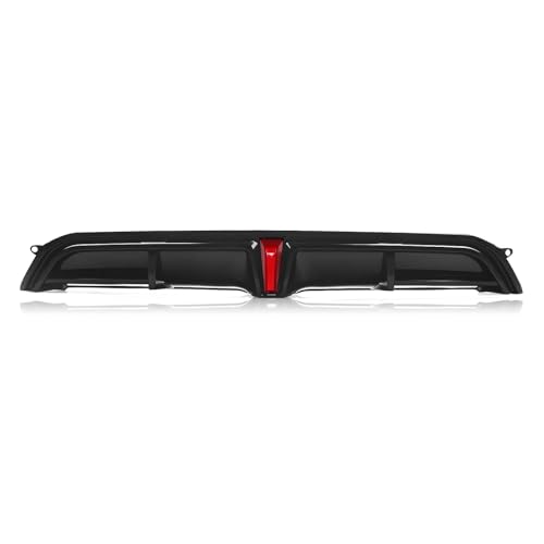 Difusor parachoques trasero Civic Hatchback 2022 2023 2024 labio spoiler protector negro brillo 4