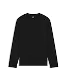 [BOSS] [ボス] リラックスフィット ロングスリーブ Tシャツ シルケットコットン メンズ L ブラック