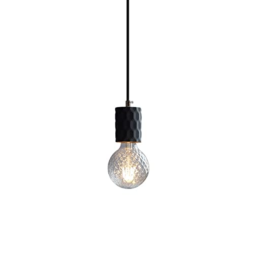 Mini lámpara colgante E27 de cemento gris para eliminar sombras en cocina 2