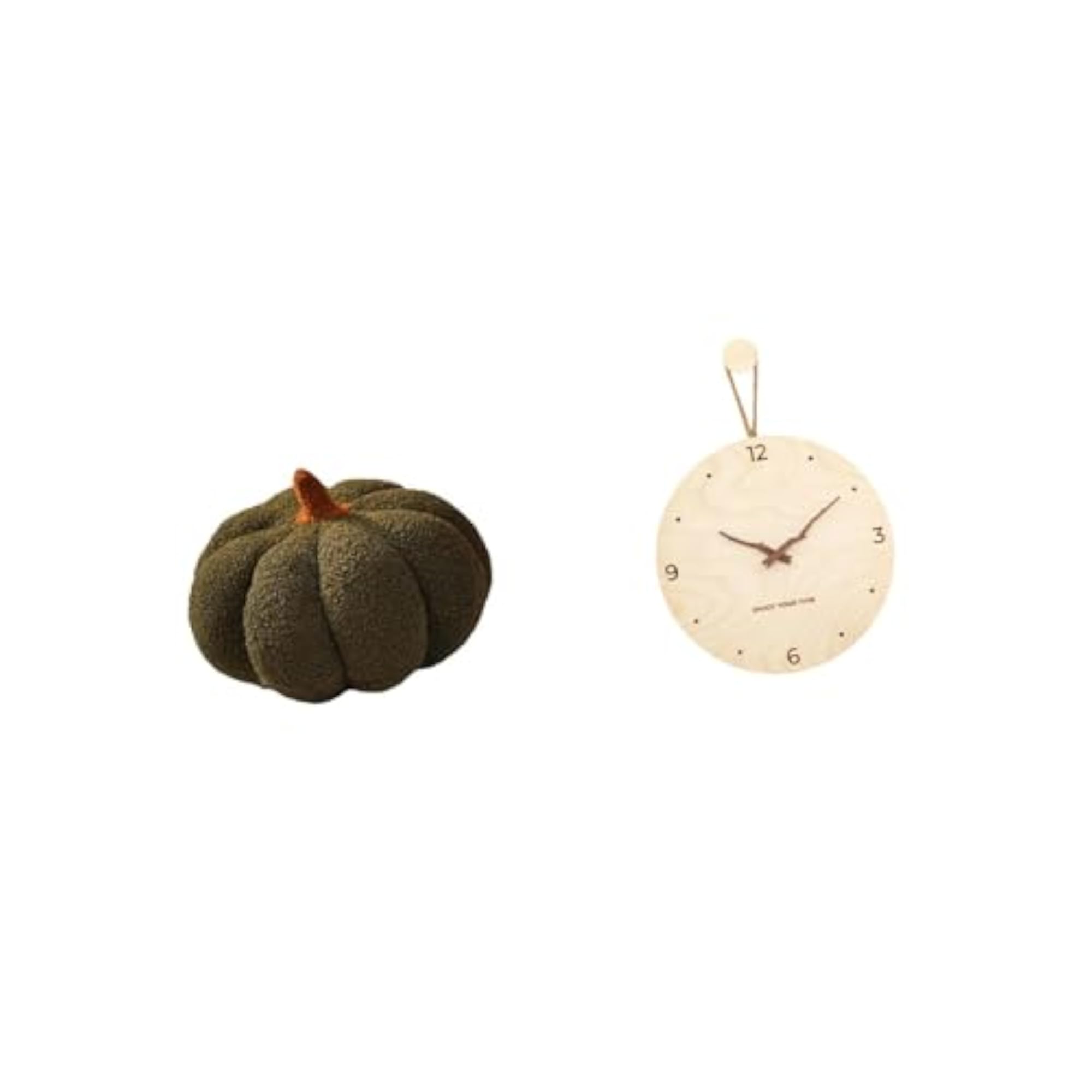 Halloween Pumpkin Plush Cushion with Wall Clock