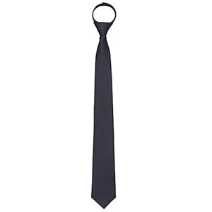 AUSKY Pre-tied Adjustable Zipper Skinny necktie,2.35inch Clip on Slim Ties for men or boys (1 Pack & 4 Packs for option)