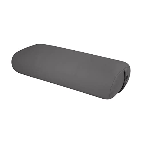 Hugger Mugger EZ Clean Standard Yoga Bolster - Charcoal - Firm, supportive, handmade, durable, Eco...